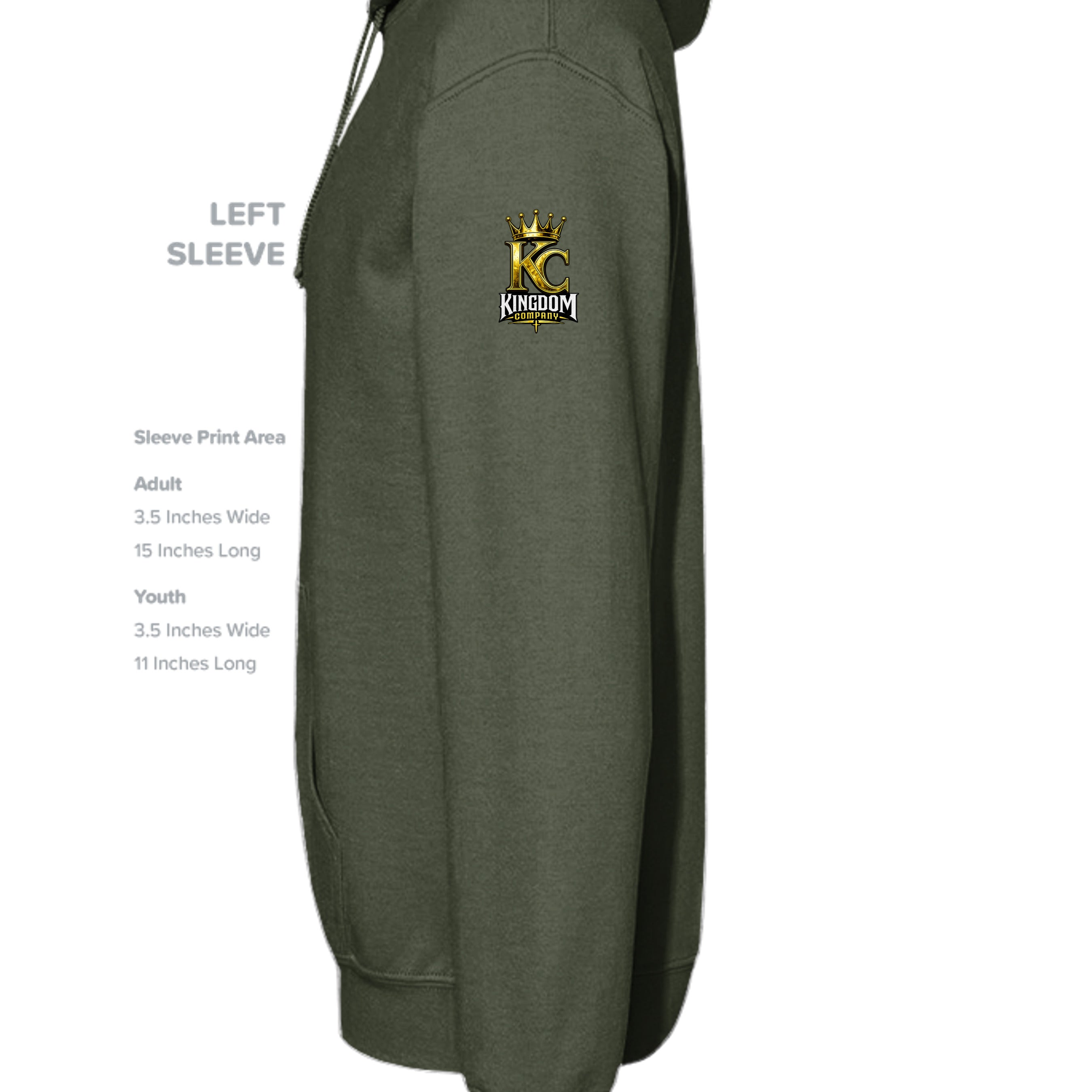 MILITARY GREEN - SF500 - SLEEVE_LEFT